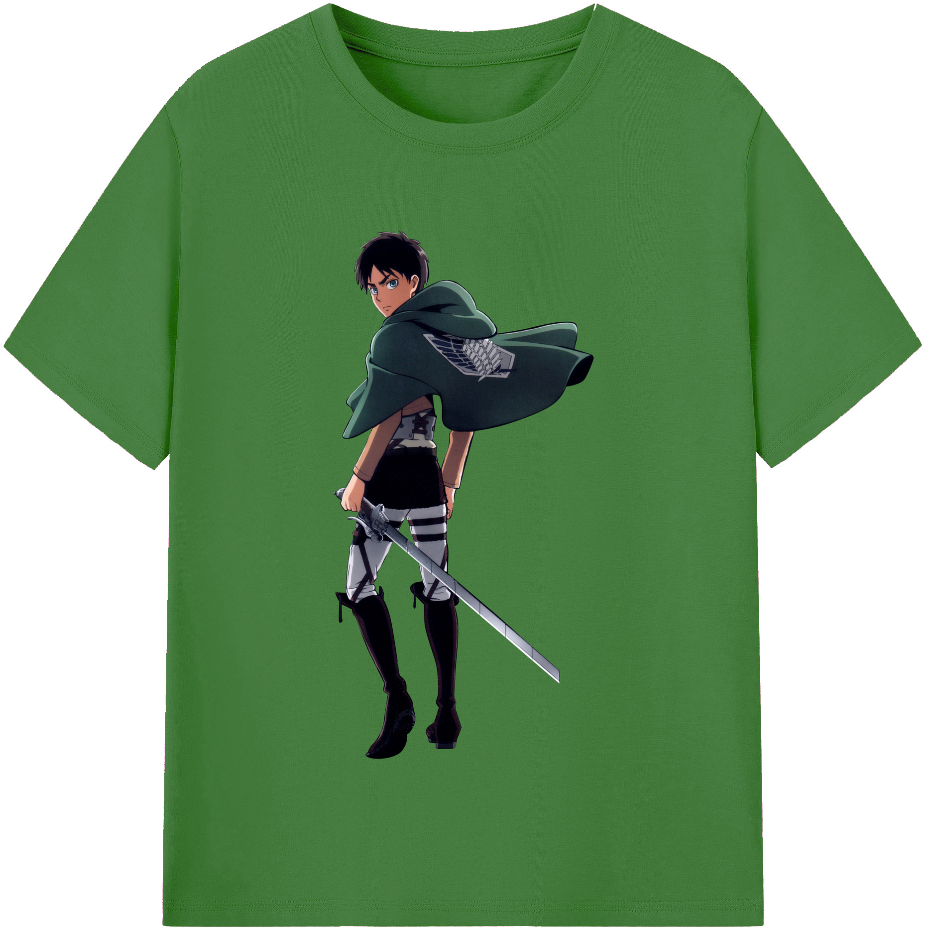 （画像用） 進撃の巨人 エレン･イェーガー Attack on Titan Eren Jäger レディースカジュアルプリントTシャツ（綿100％）